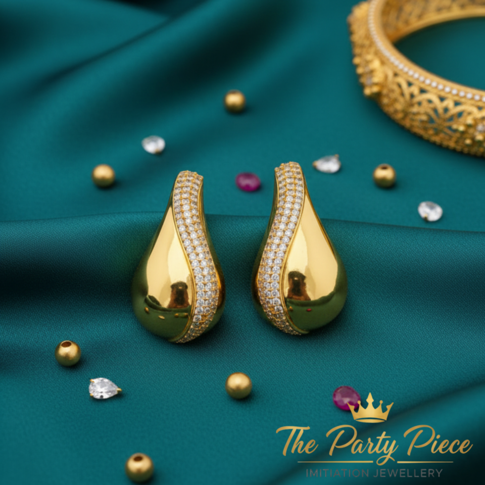 Aurelia Golden Teardrop Earrings