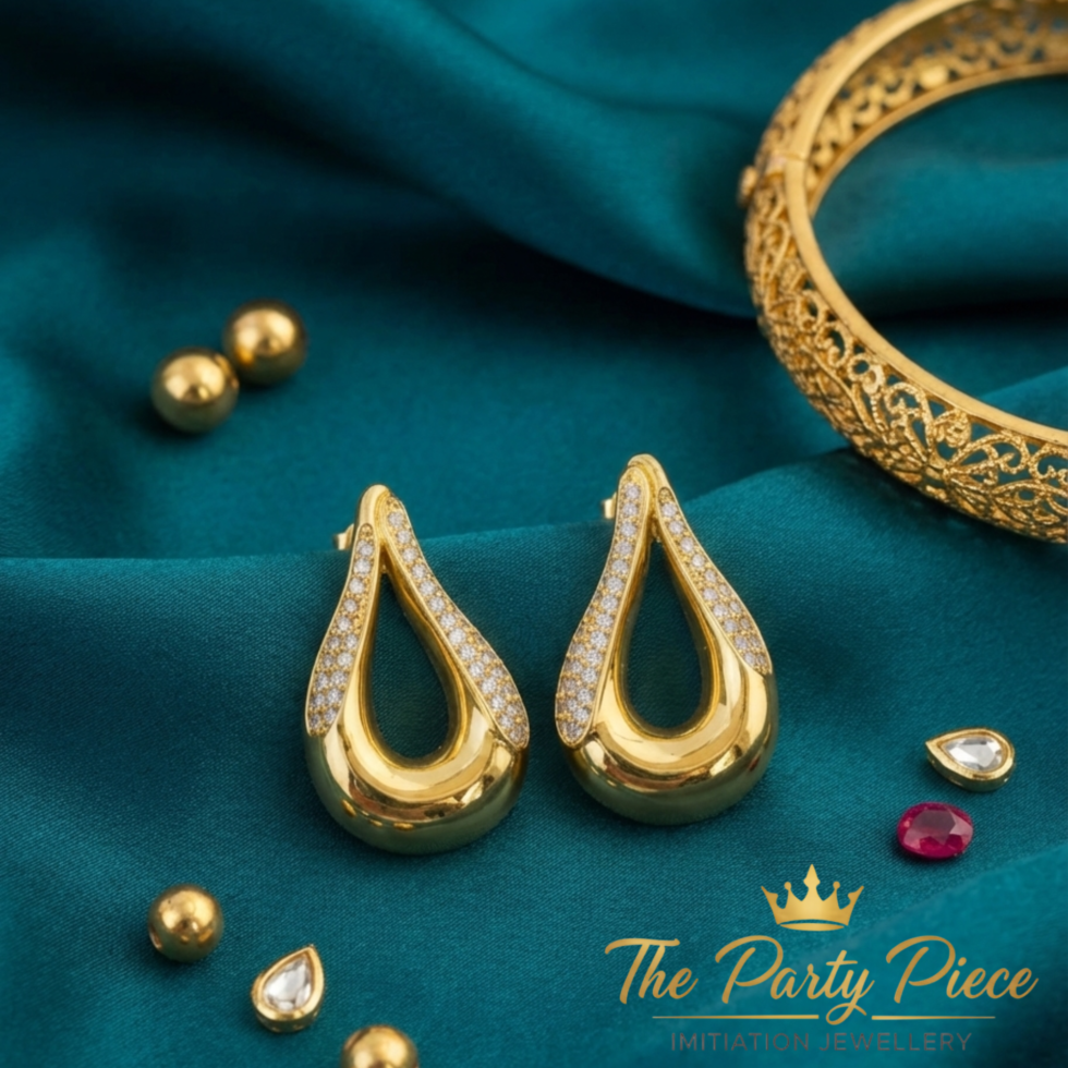 Premium Teardrop Designer Earrings by The Party Piece brand