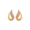 Blushing Gold Flame Drop Earring with white background 399rs by the party piece best artificial jewelry brand in india