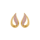 Blushing Gold Flame Drop Earring with white background 399rs by the party piece best artificial jewelry brand in india