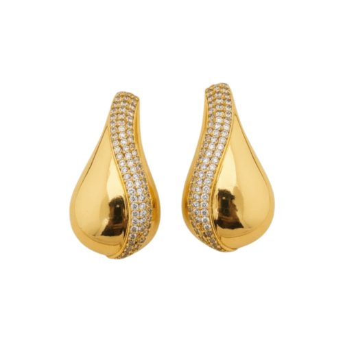 Aurelia Golden Teardrop Earrings from The Party Piece