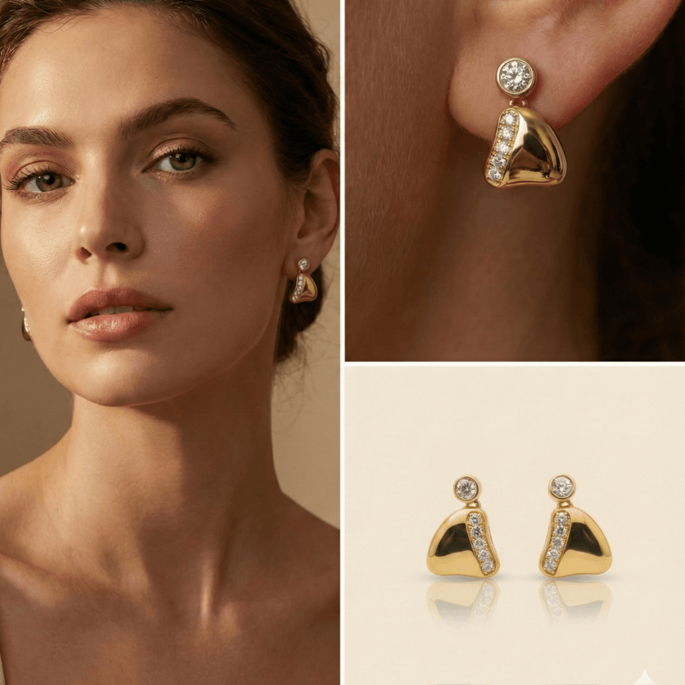 Sculpted Diamond Fluid Drop with white background 300rs By The Party Piece Brand