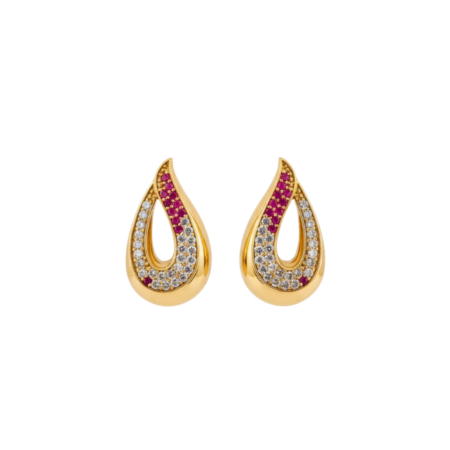 Premium Cascade Drop earring with white background 399rs by the party piece best artificial jewelry brand in india