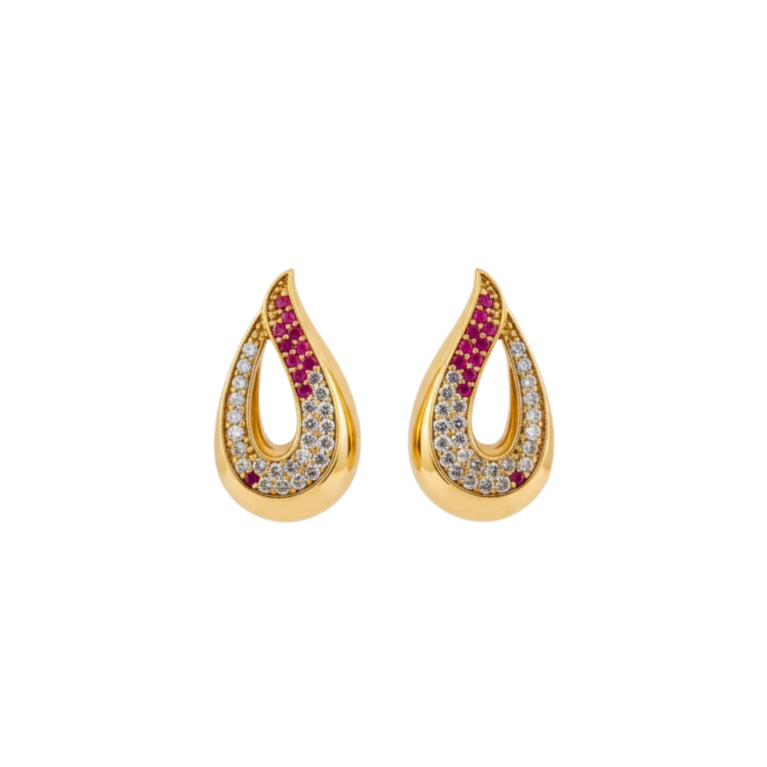 Premium Cascade Drop earring with white background 399rs by the party piece best artificial jewelry brand in india