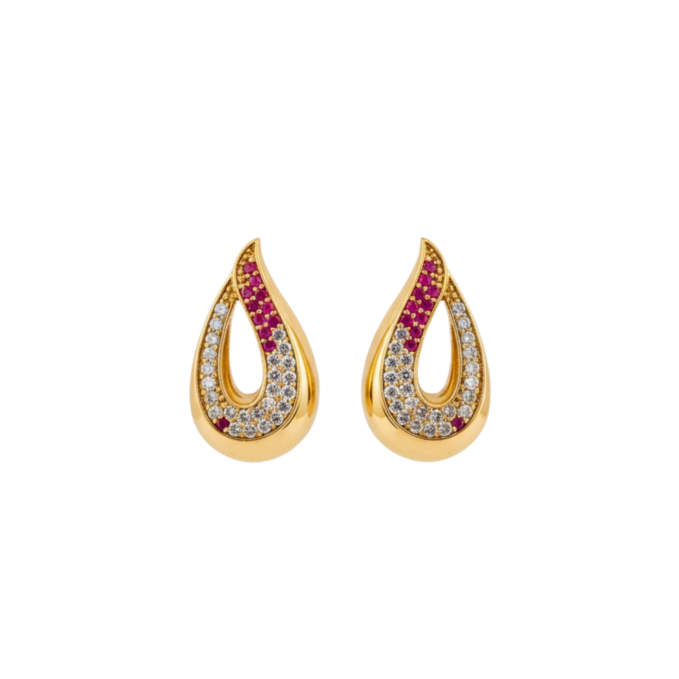 Premium Cascade Drop earring with white background 399rs by the party piece best artificial jewelry brand in india