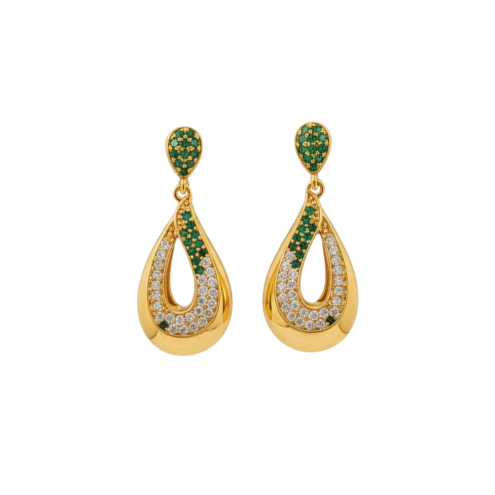 Premium Ivy Drops Earring with white background 399rs by the party piece best imitation jewelry brand in india