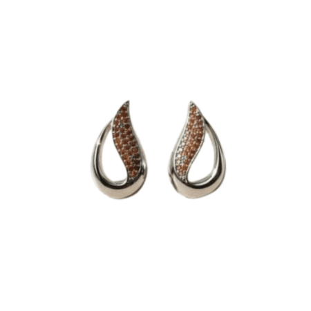 premium Sunlit Curves earring with white background 325rs by the party Piece