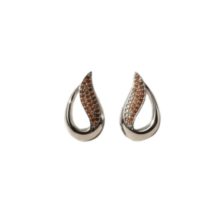 premium Sunlit Curves earring with white background 325rs by the party Piece